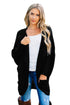 Sexy Black Dolman Sleeve Knit Cardigan with Pocket